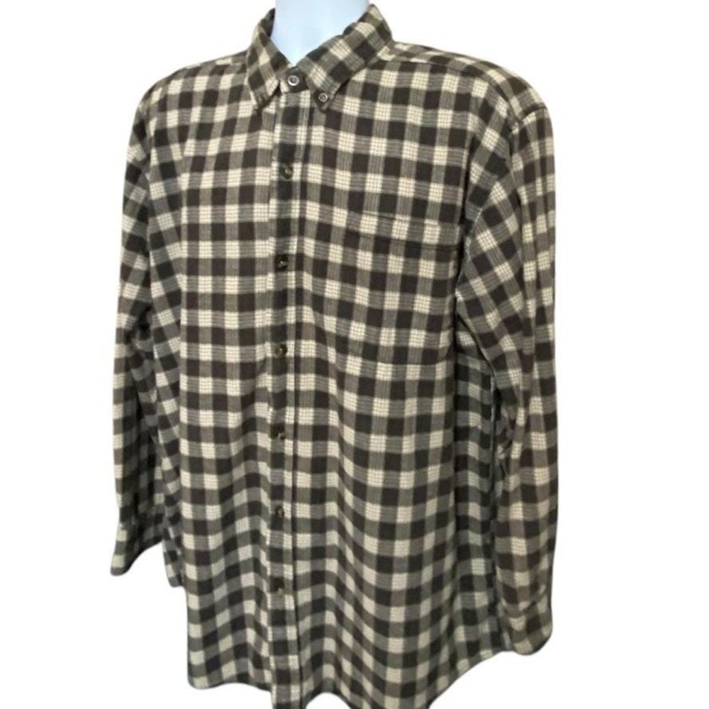 Premier Vtg Mens Plaid Flannel Long Sleeve Shirt XL Country Southwestern